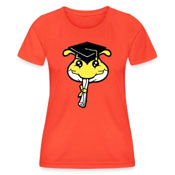 Raupe Schulabschluss Abitur bestanden College Wurm - Frauen Funktions-T-Shirt - Grenadine - Vorne - AI Model Female 172 dark (172cm)
