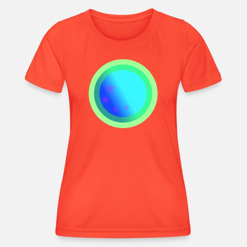 Celestial Blue Constellation Design - Women's Functional T-Shirt - grenadine