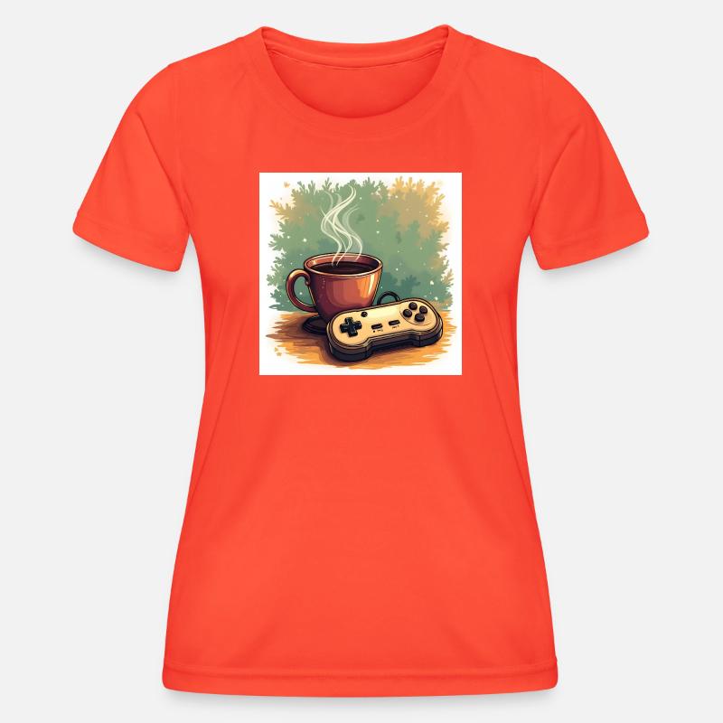 Caffeine & Campaigns - Women's Functional T-Shirt - grenadine