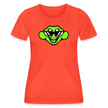 grenouille crapaud cool lunettes de soleil rire heureux mignon - T-shirt sport Femme - grenadine - Devant - AI Model Female 172 dark (172cm)