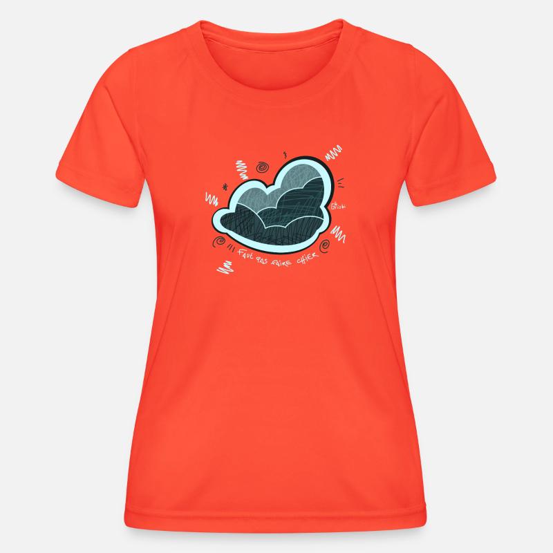 Cloud, emotion, angry - Women's Functional T-Shirt - grenadine