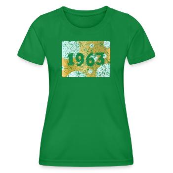 1963 - Frauen Funktions-T-Shirt - Kelly Green - Vorne - AI Model Female 172 dark (172cm)