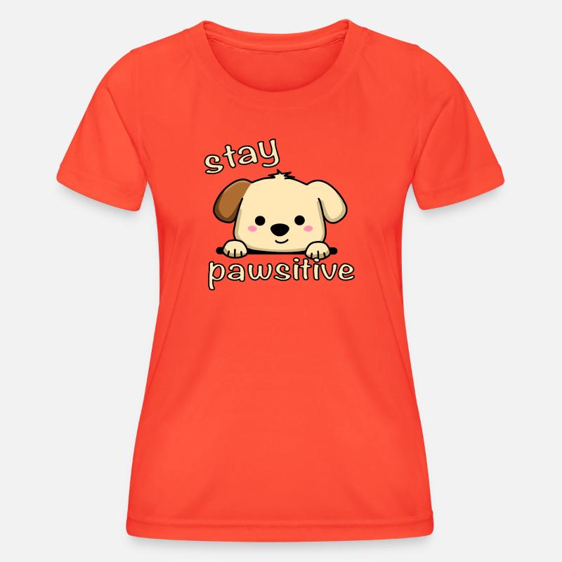 stay pawsitive - Women's Functional T-Shirt - grenadine