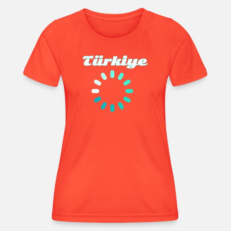 Turkey Charging Circle Turquoise - Women's Functional T-Shirt - grenadine