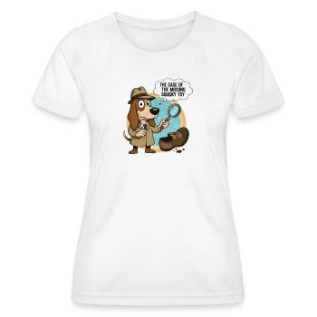 Detective Dog and Missing Toy - Women's Functional T-Shirt - grenadine - Front - AI Model Female 172 dark (172cm)