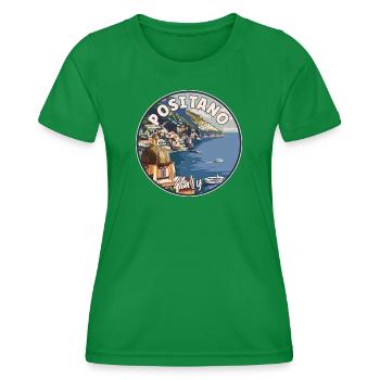 Explorez Positano en Italie Paradis méditerranéen - T-shirt sport Femme - vert - Devant - AI Model Female 172 dark (172cm)