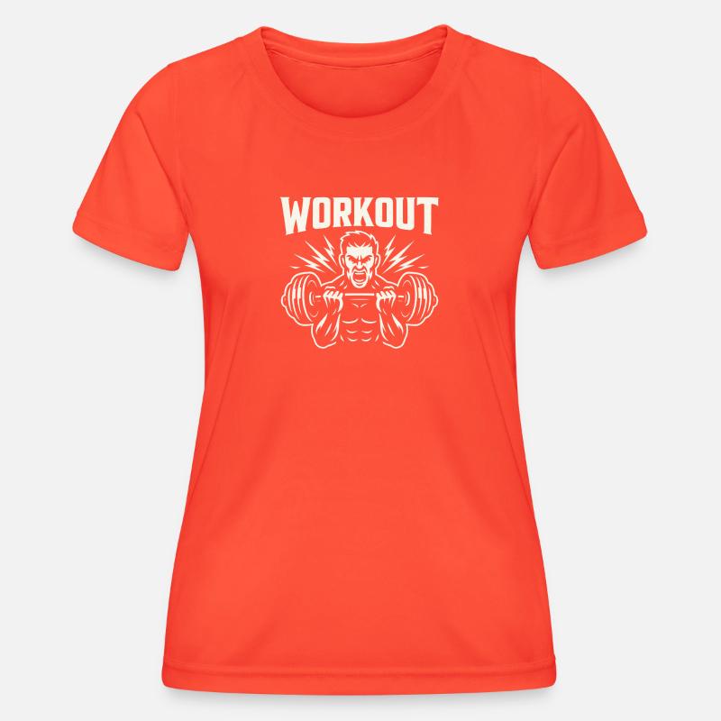Powerful Heavy Weight Training - Women's Functional T-Shirt - grenadine
