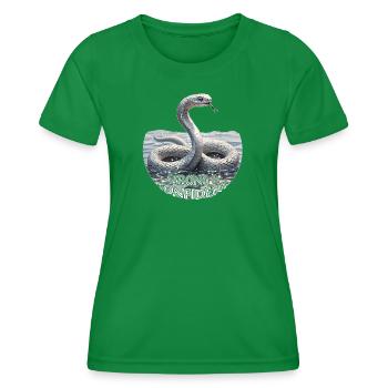Fort et confiant – Metal Snake - T-shirt sport Femme - vert - Devant - AI Model Female 172 dark (172cm)
