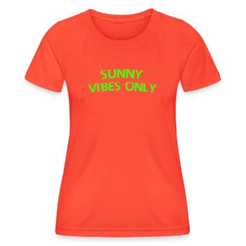 Sunny Vibes Only - Women's Functional T-Shirt - grenadine - Front - AI Model Female 172 dark (172cm)