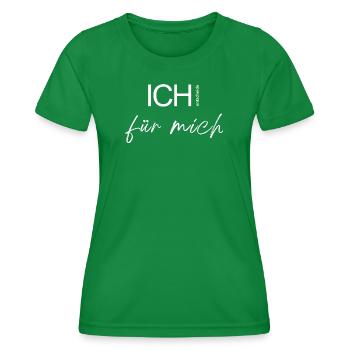 Je décide par moi-même. - T-shirt sport Femme - vert - Devant - AI Model Female 172 dark (172cm)