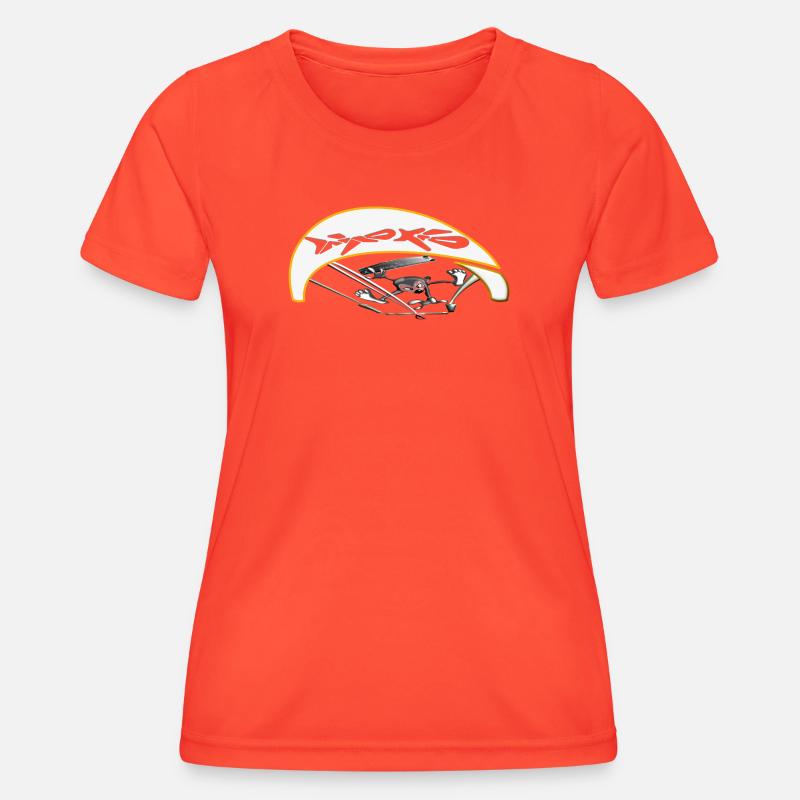 Active kiter with dynamic trajectory - Women's Functional T-Shirt - grenadine