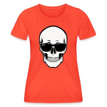Skeleton with Sunglasses in Monochrome - Women's Functional T-Shirt - grenadine - Front - AI Model Female 172 dark (172cm)