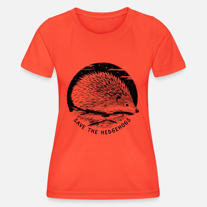 Save The Hedgehogs - Women's Functional T-Shirt - grenadine