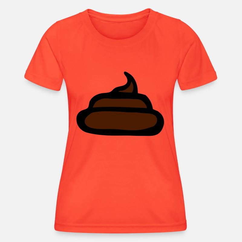 crap poo poop shit crap fun design - Women's Functional T-Shirt - grenadine