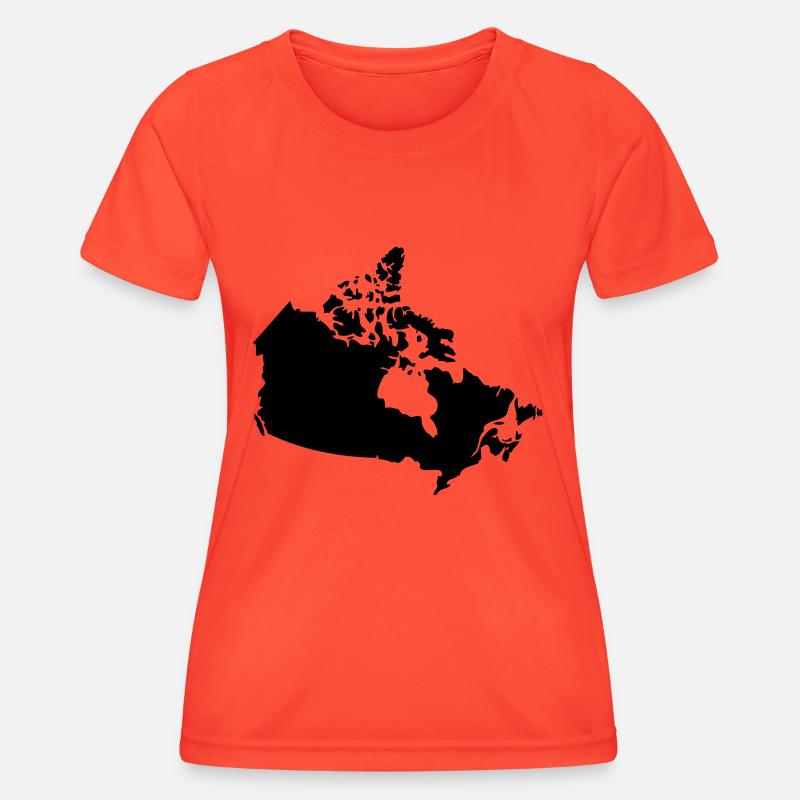 Canada Canada Map - Women's Functional T-Shirt - grenadine