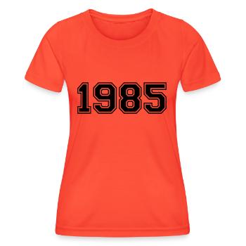 1985 - Women's Functional T-Shirt - grenadine - Front - AI Model Female 172 dark (172cm)