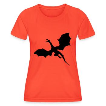Flying dragon - T-shirt sport Femme - grenadine - Devant - AI Model Female 172 dark (172cm)