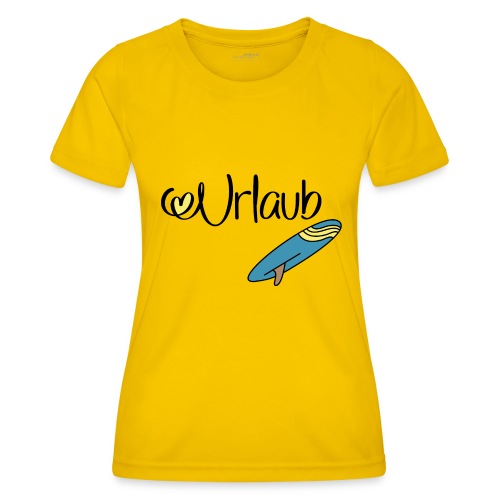 Urlaub mit Surfbrett - Frauen Funktions-T-Shirt