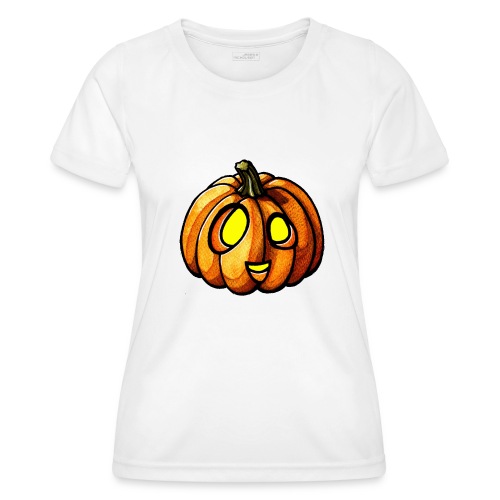 Pumpkin Halloween watercolor scribblesirii - Naisten tekninen t-paita
