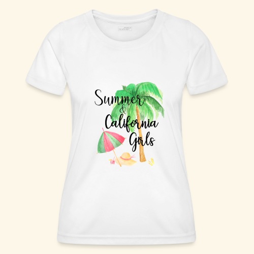 California Girl at Beach - Frauen Funktions-T-Shirt