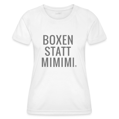 Boxen statt Mimimi® - grau - Frauen Funktions-T-Shirt