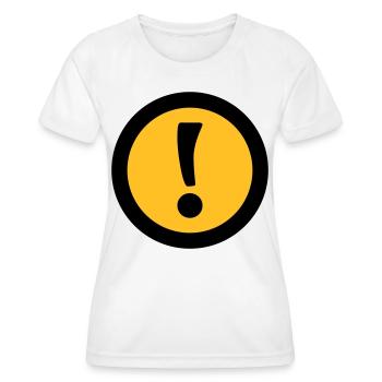 Achtung | Attention - T-shirt sport Femme - blanc - Devant - AI Model Female 172 dark (172cm)