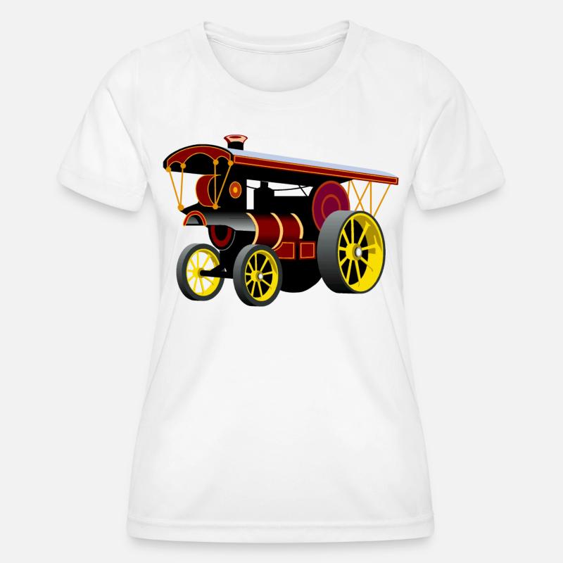 Steam Engine Nostalgia - Women's Functional T-Shirt - white