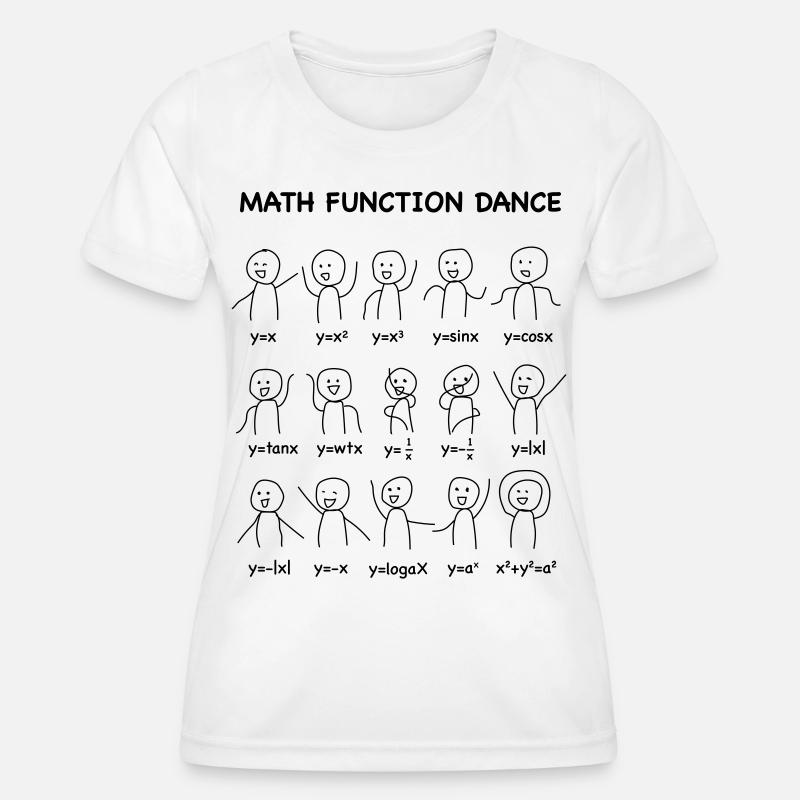 The 'Math Function Dance' (Nerd Shirt) - Women's Functional T-Shirt - white