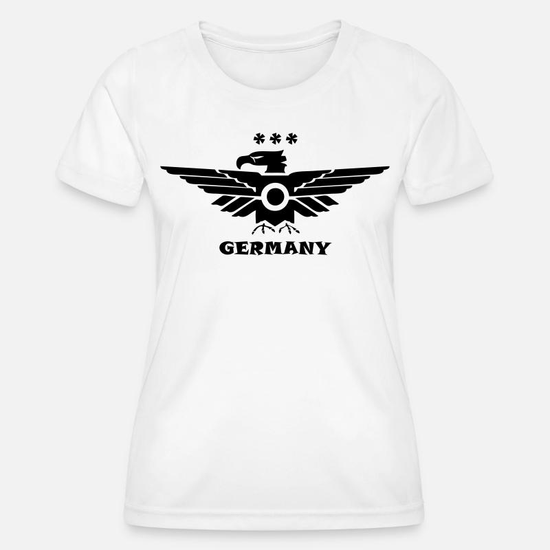 Adler Germany Germany black black - Women's Functional T-Shirt - white