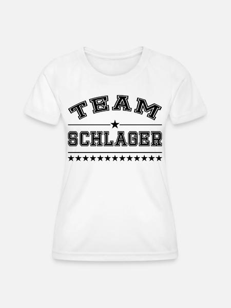 Team Schlager - Frauen Funktions-T-Shirt - Weiß