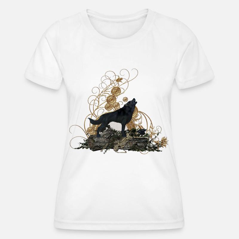Awesome Wolf - Women's Functional T-Shirt - white