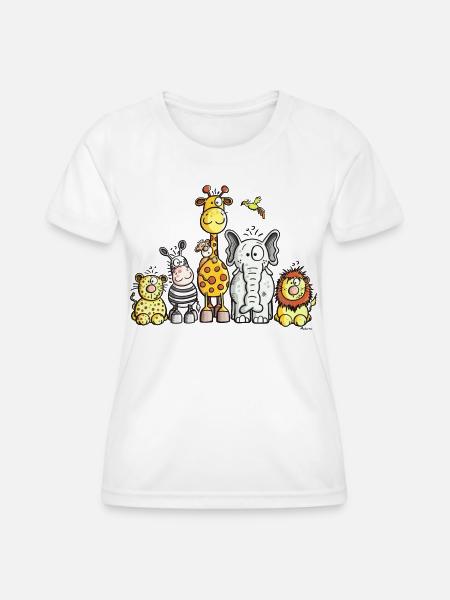 Das Safari Team - Frauen Funktions-T-Shirt - Weiß
