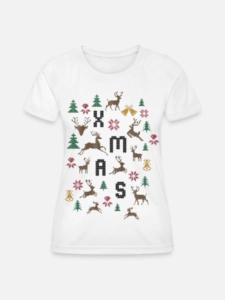 Weihnachten - Frauen Funktions-T-Shirt - Weiß