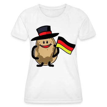 Pomme de terre allemande Tubercule Pommes de terre Légumes Bio - T-shirt sport Femme - blanc - Devant - AI Model Female 172 dark (172cm)