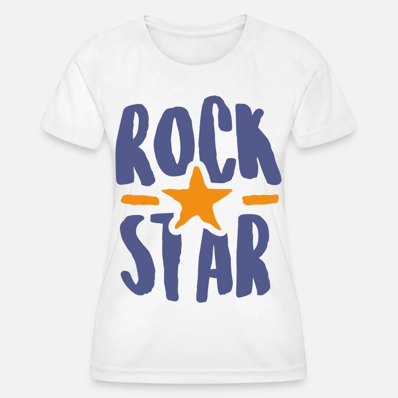 rock star - Women's Functional T-Shirt - white
