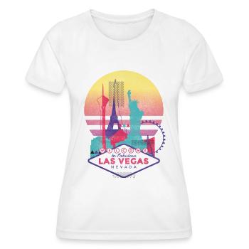Las Vegas - T-shirt sport Femme - blanc - Devant - AI Model Female 172 dark (172cm)