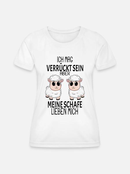 Schaf Schafe Spruch Geschenk - Frauen Funktions-T-Shirt - Weiß
