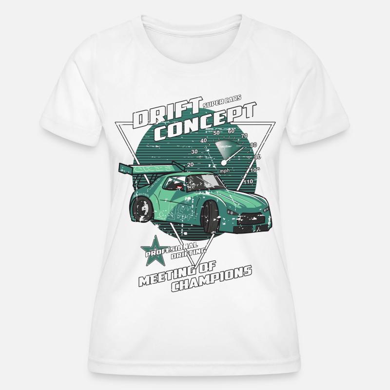 Drift Car - Women's Functional T-Shirt - white