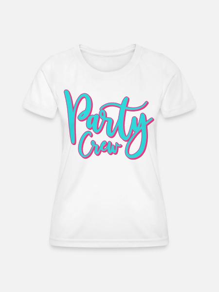 Partycrew / Party Crew - Frauen Funktions-T-Shirt - Weiß