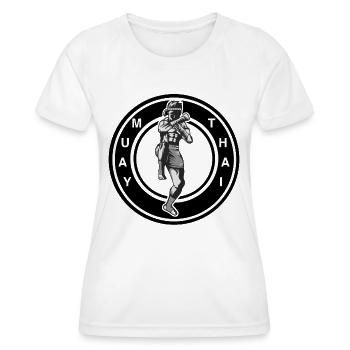 Muay Thai - Women's Functional T-Shirt - white - Front - AI Model Female 172 dark (172cm)