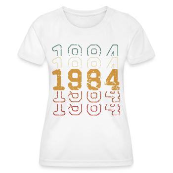 1984 - Women's Functional T-Shirt - white - Front - AI Model Female 172 dark (172cm)
