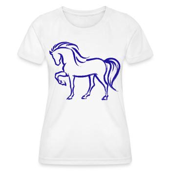 Cool Horses Icelandic Horses Mare Horse Love - Women's Functional T-Shirt - white - Front - AI Model Female 172 dark (172cm)