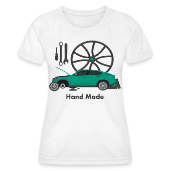 Car mechanic - Women's Functional T-Shirt - white - Front - AI Model Female 172 dark (172cm)