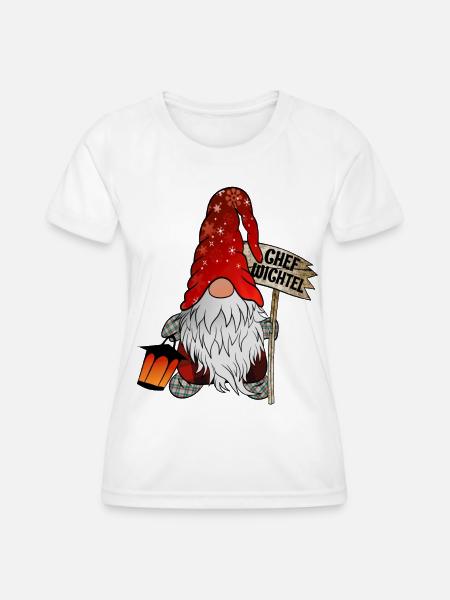Chef Wichtel Weihnachts Gnom - Frauen Funktions-T-Shirt - Weiß