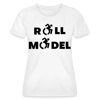 Jeder Rollstuhlfahrer ist ein Vorbild * - Frauen Funktions-T-Shirt - Weiß - Vorne - AI Model Female 172 dark (172cm)