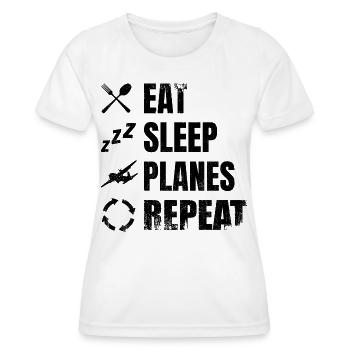 Airplane Enthusiasts - Women's Functional T-Shirt - white - Front - AI Model Female 172 dark (172cm)