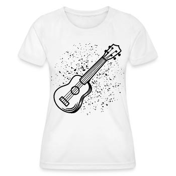 Dessin de ukulélé - T-shirt sport Femme - blanc - Devant - AI Model Female 172 dark (172cm)
