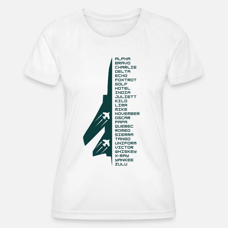 Phonetic alphabet - Women's Functional T-Shirt - white