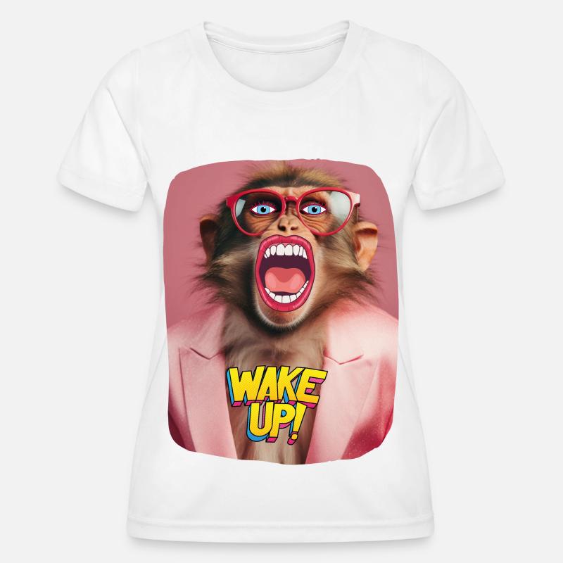 Wake up call - Women's Functional T-Shirt - white