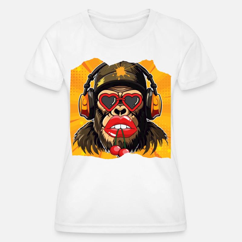 Monkey & Cherry - Women's Functional T-Shirt - white